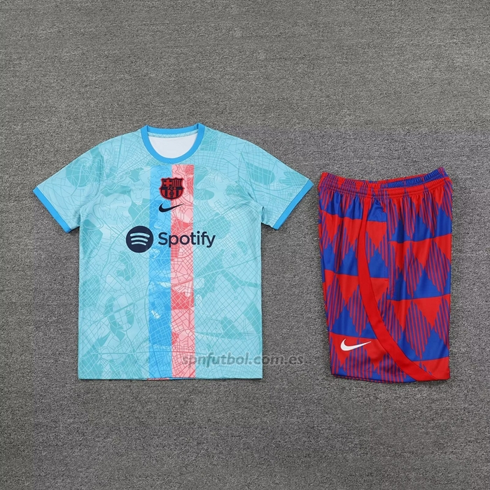 Chandal del Barcelona Manga Corta 2023-2024 Azul - Pantalon Corto
